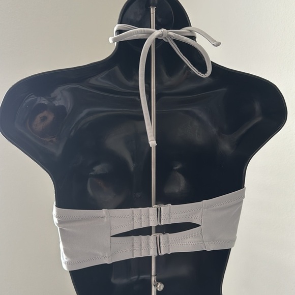 Shade & Shore Gray Ruched Bandeau Bikini Top|High-Waisted Bikini Bottom 2X. NWT - Picture 9 of 15